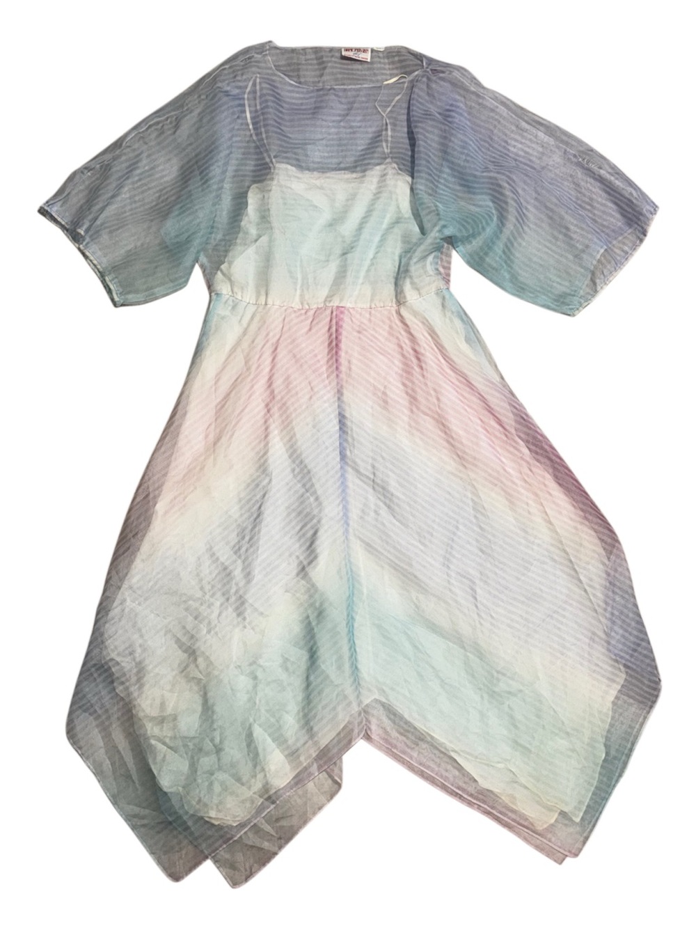 Pastel Ombre Handkerchief Hem Dress